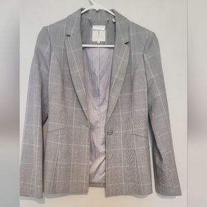 Ted Baker London Grey Checked Classic Jacket (New without Tags)